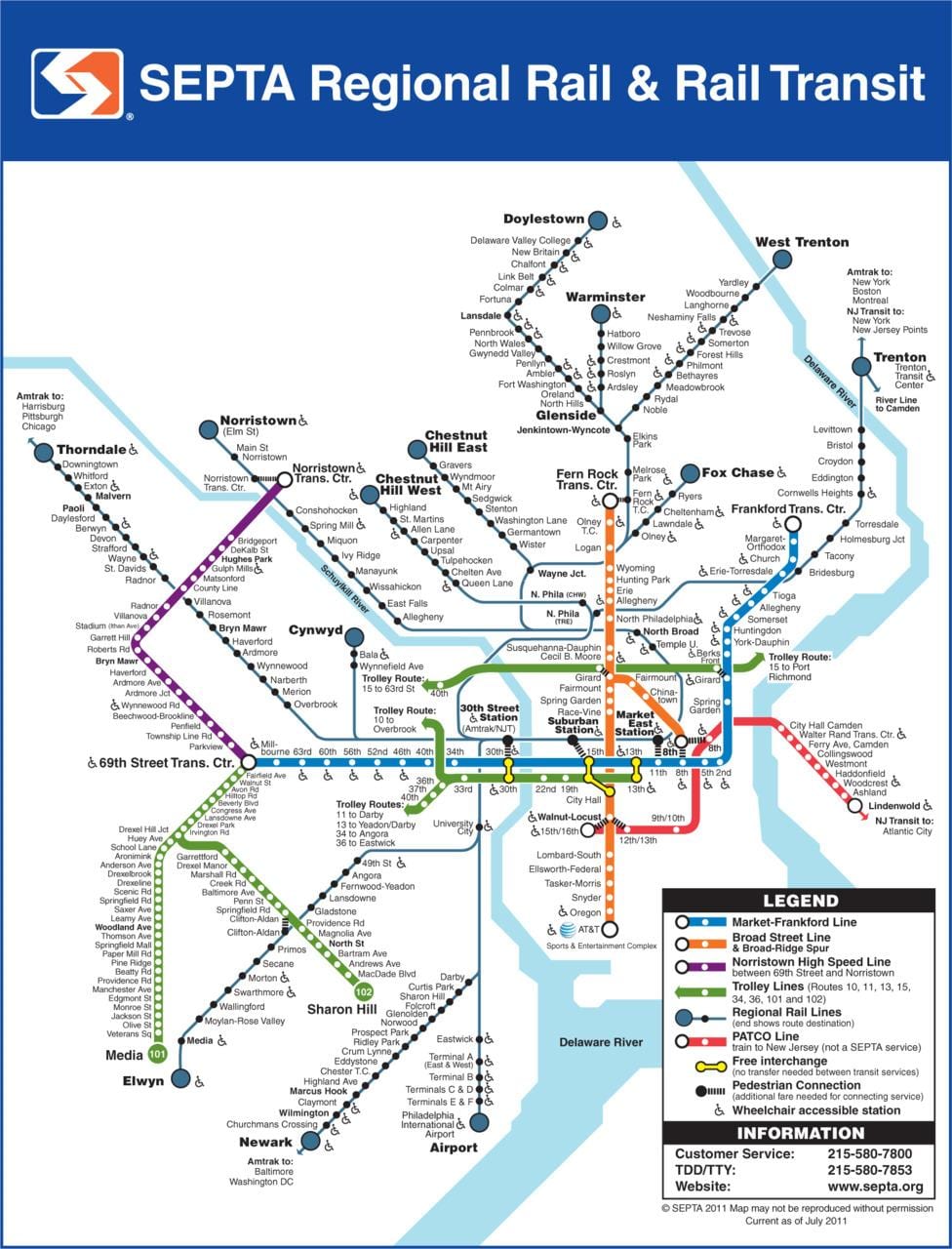 Септа xəritə Philadelphia