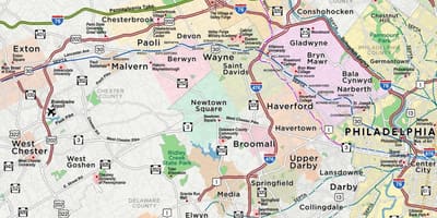 Xəritə əsas xətti Philadelphia