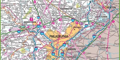 Philadelphia xəritə